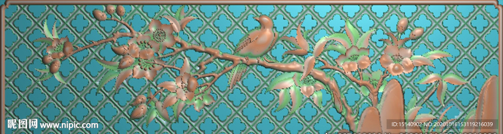 精雕图 花草动物