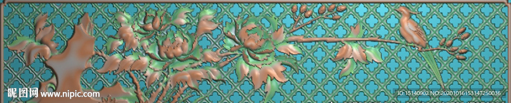 精雕图 花草动物