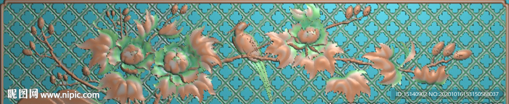 精雕图 花草动物