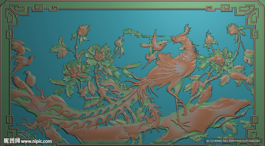 精雕图 花草动物