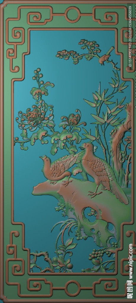 精雕图 花草动物