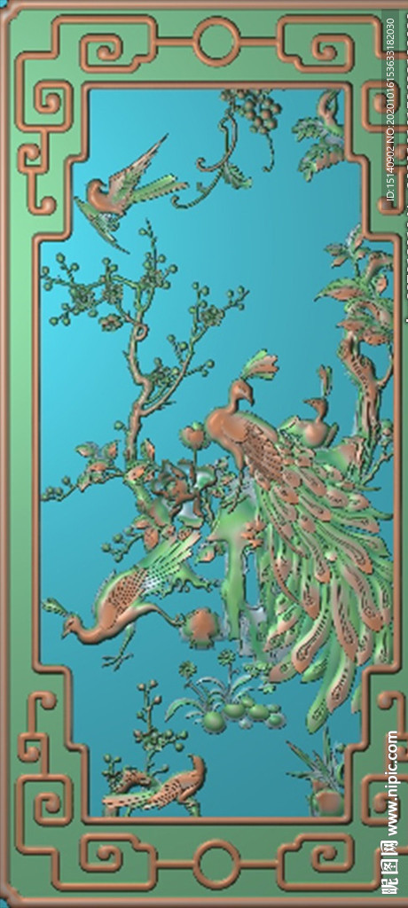精雕图 花草动物