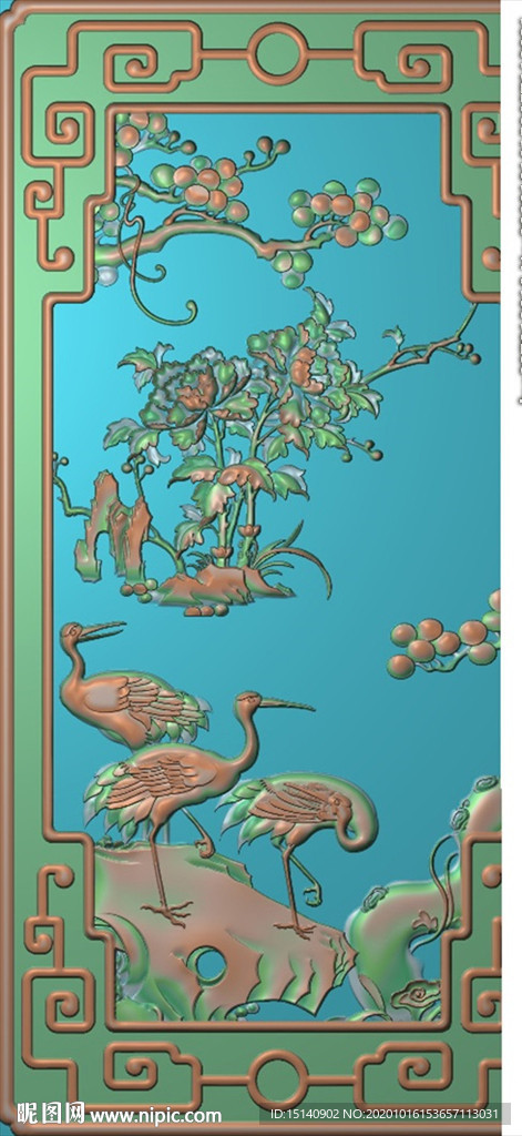 精雕图 花草动物