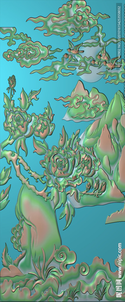 精雕图 花草动物