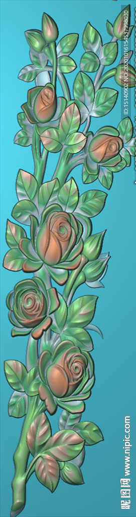 精雕图 花草动物