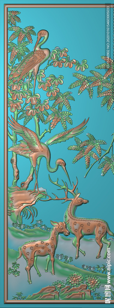 精雕图 花草动物