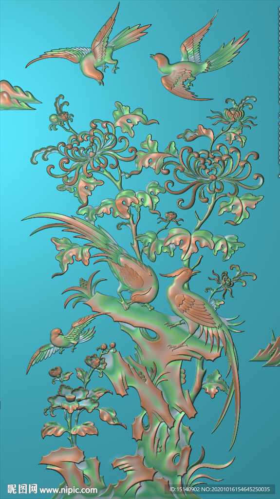 精雕图 花草动物