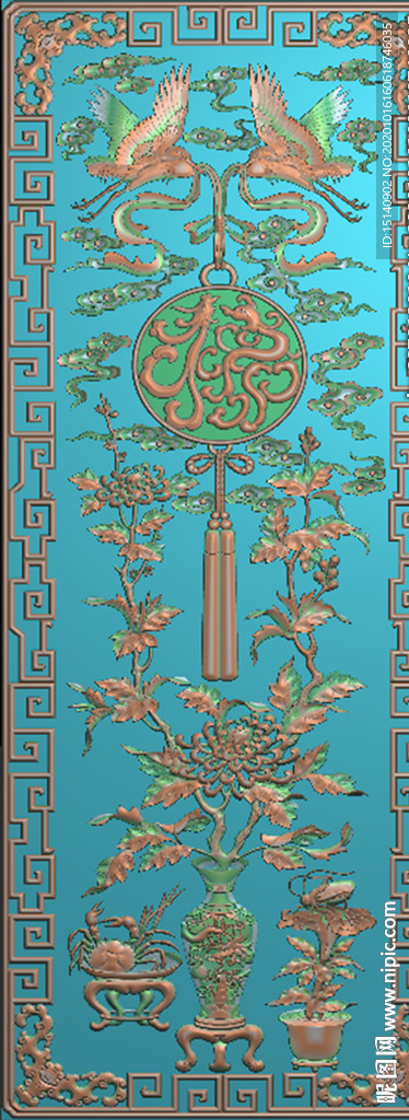 精雕图 花草动物