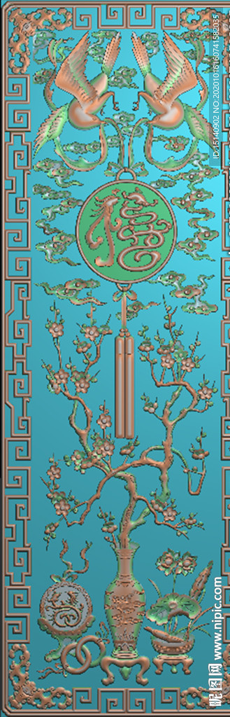 精雕图 花草动物