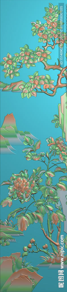 精雕图 花草动物