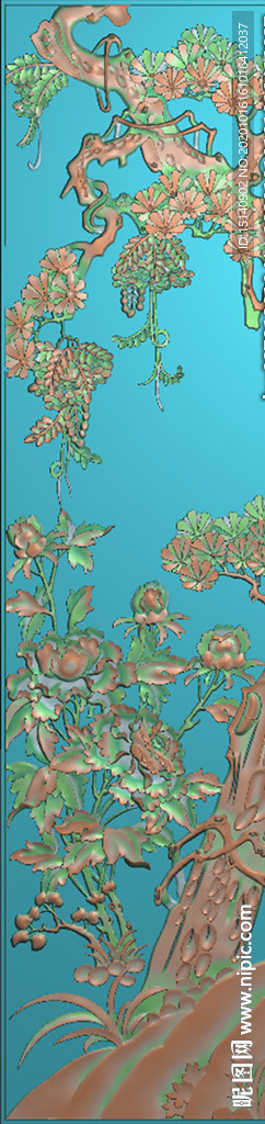 精雕图 花草动物