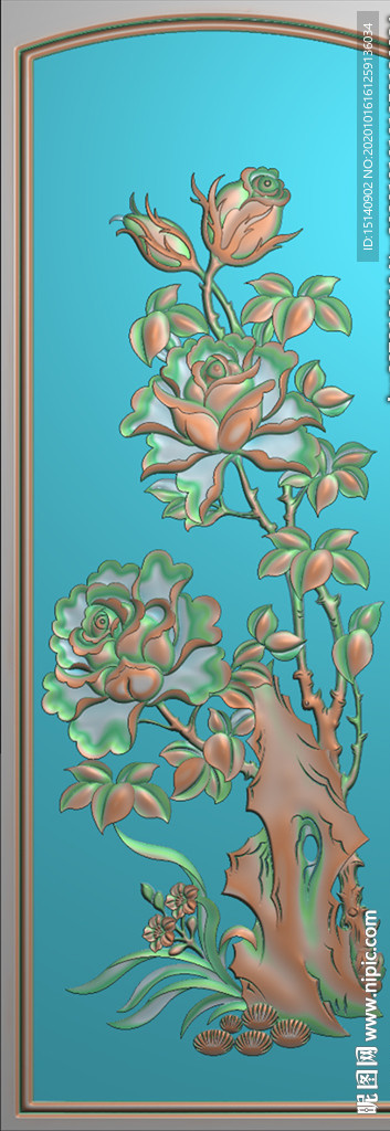 精雕图 花草动物