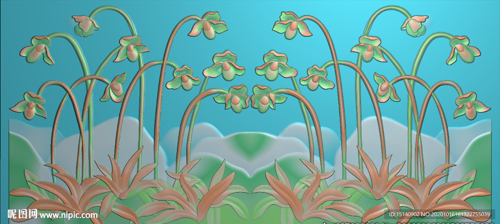 精雕图 花草动物