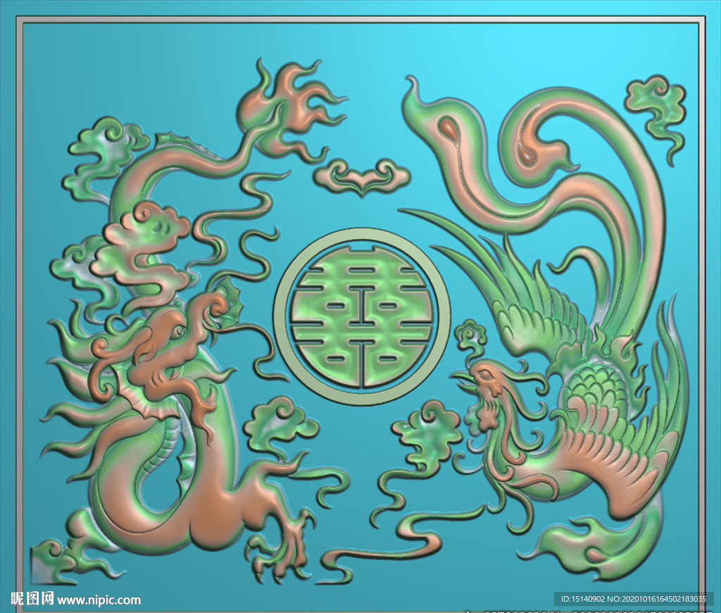 精雕图 龙凤