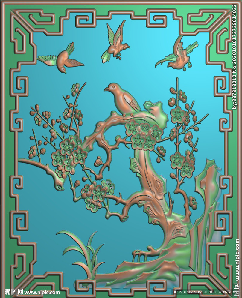 精雕图 梅兰竹菊