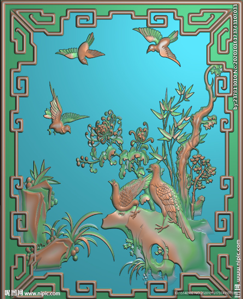 精雕图 梅兰竹菊