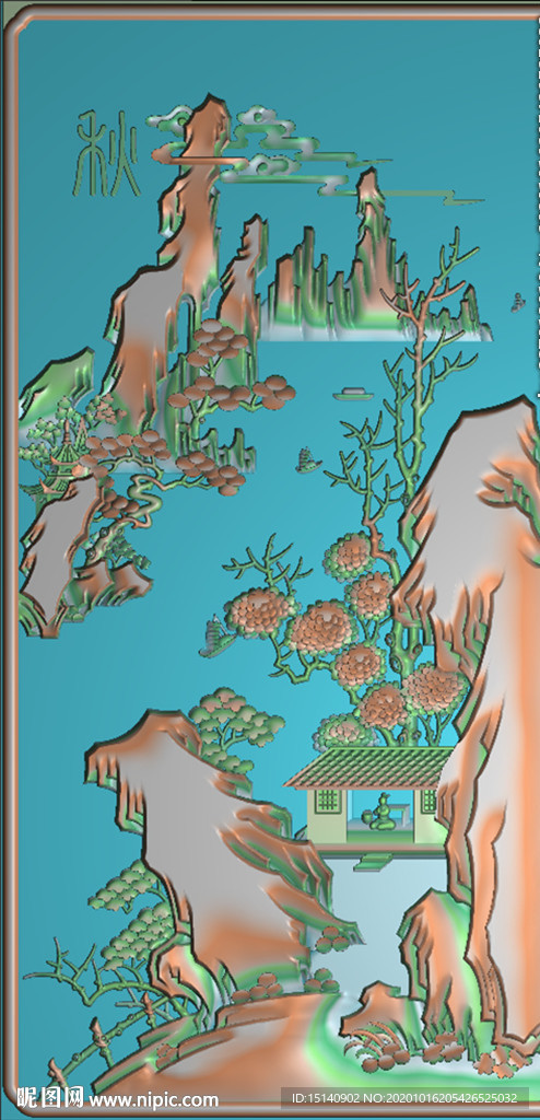 精雕图 山水