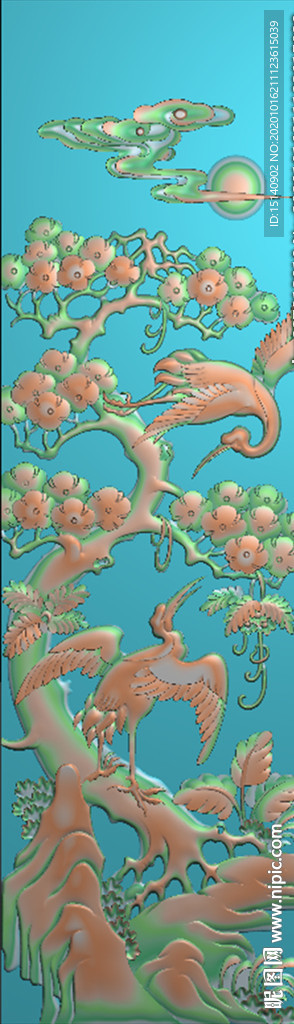 精雕图 松树