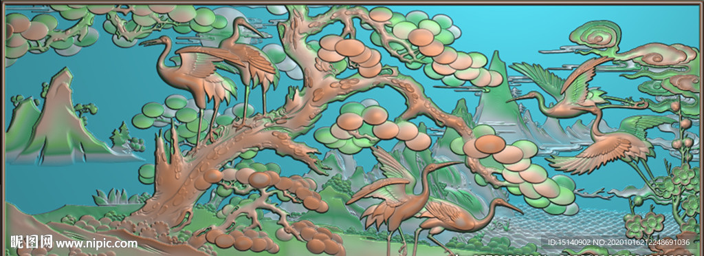 精雕图 松树