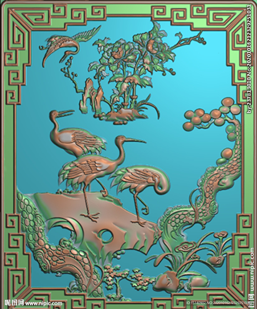 精雕图 松树