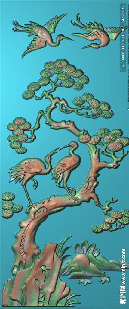 精雕图 松树