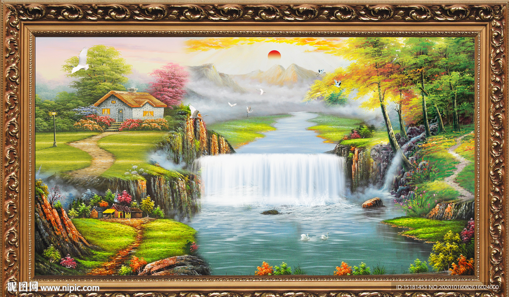 山水油画