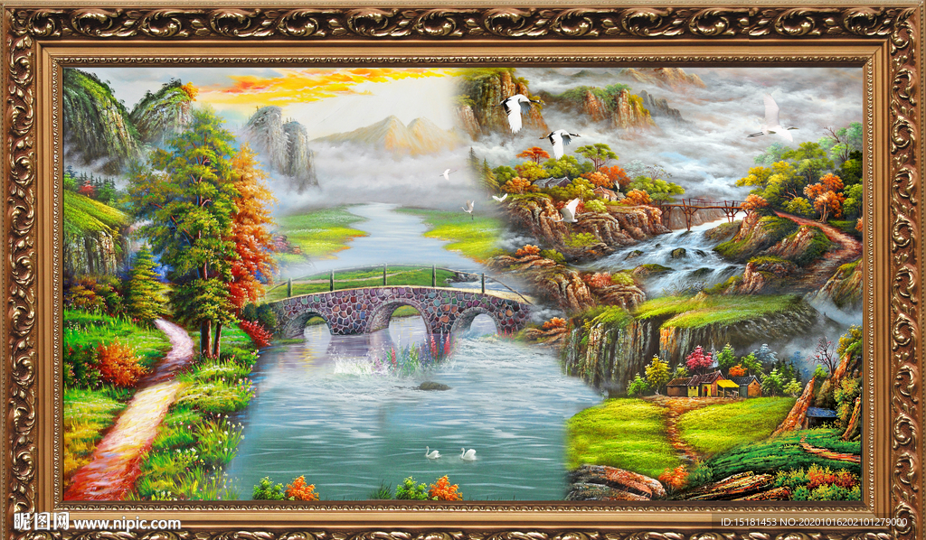 山水油画
