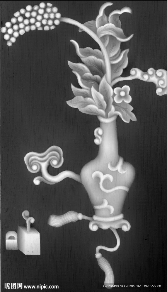 花瓶灰度图