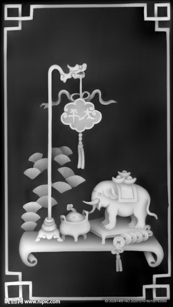 大象灰度图