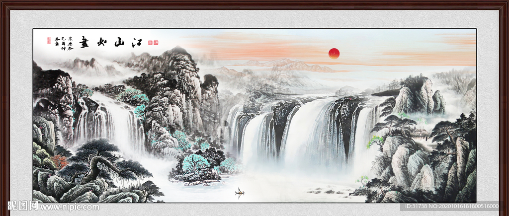 山水画 水墨山水画 意境山水画