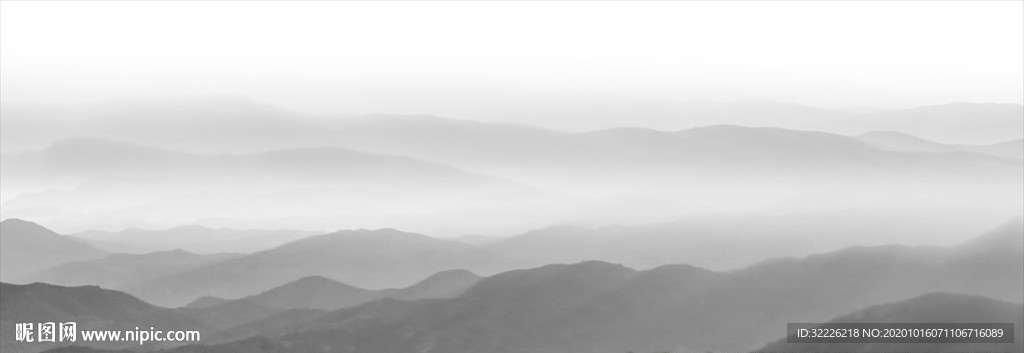 水墨山背景