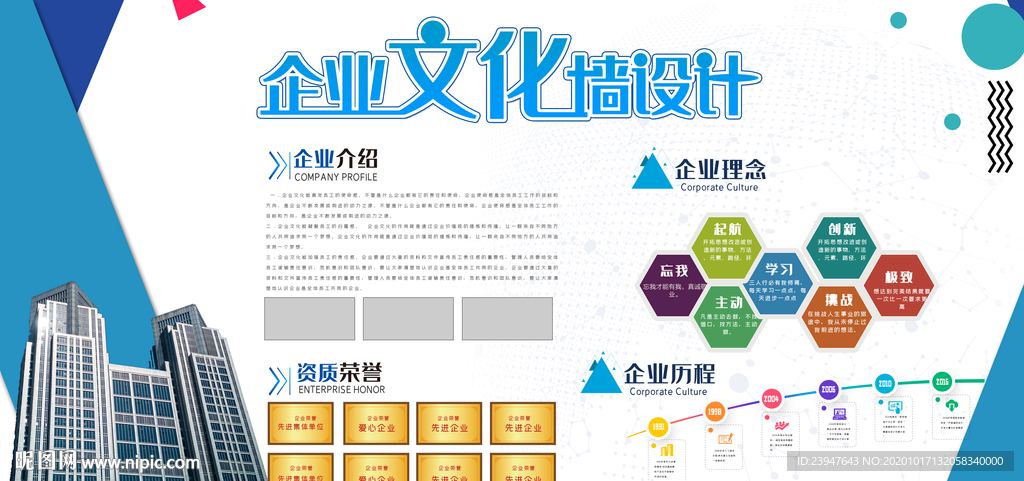 企业文化墙 企业展板 背景墙