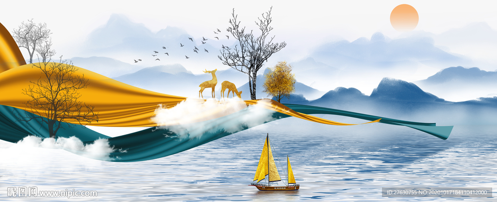 轻奢客厅装饰画