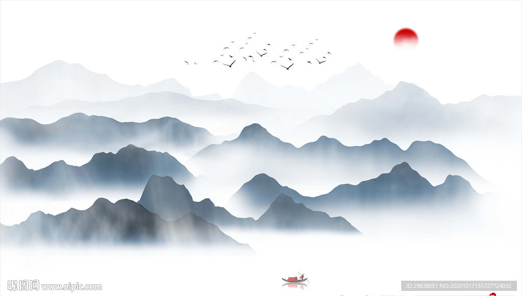 新中式水墨山水
