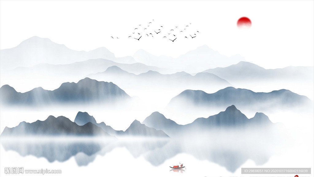 新中式水墨山水