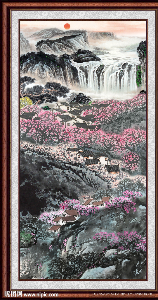 聚宝盆山水画