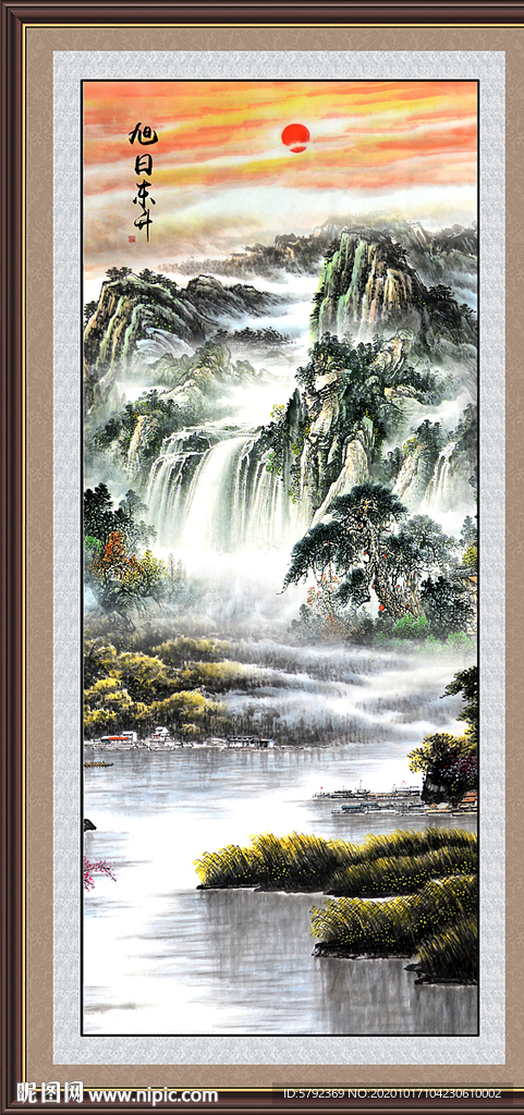 山水画水墨山水画 意境山水画