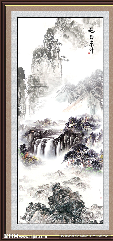 山水画水墨山水画 意境山水画