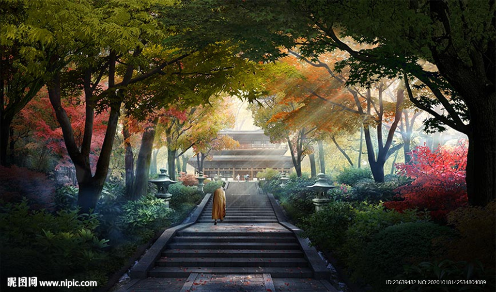 古建寺庙 效果图