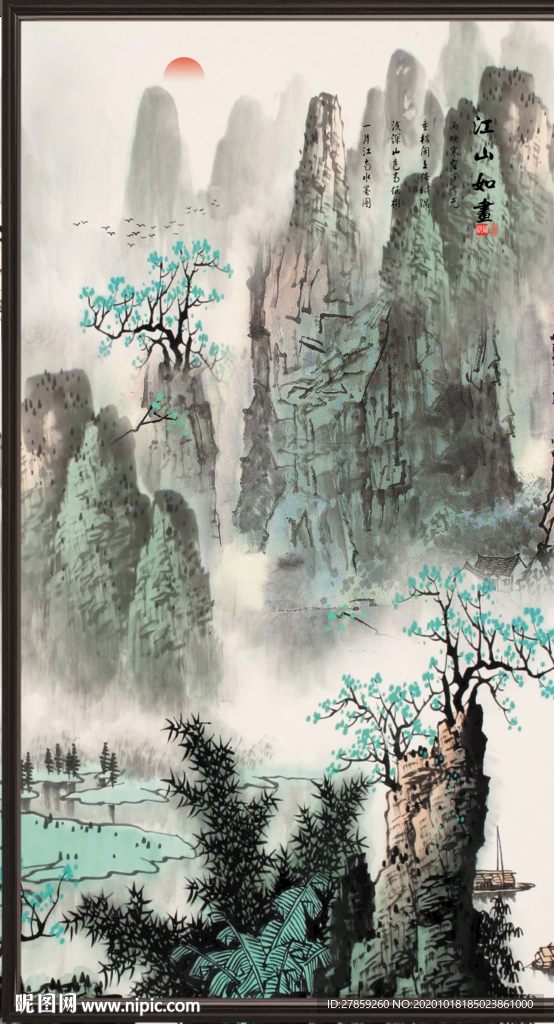 山水画 水墨山水画 意境山水画