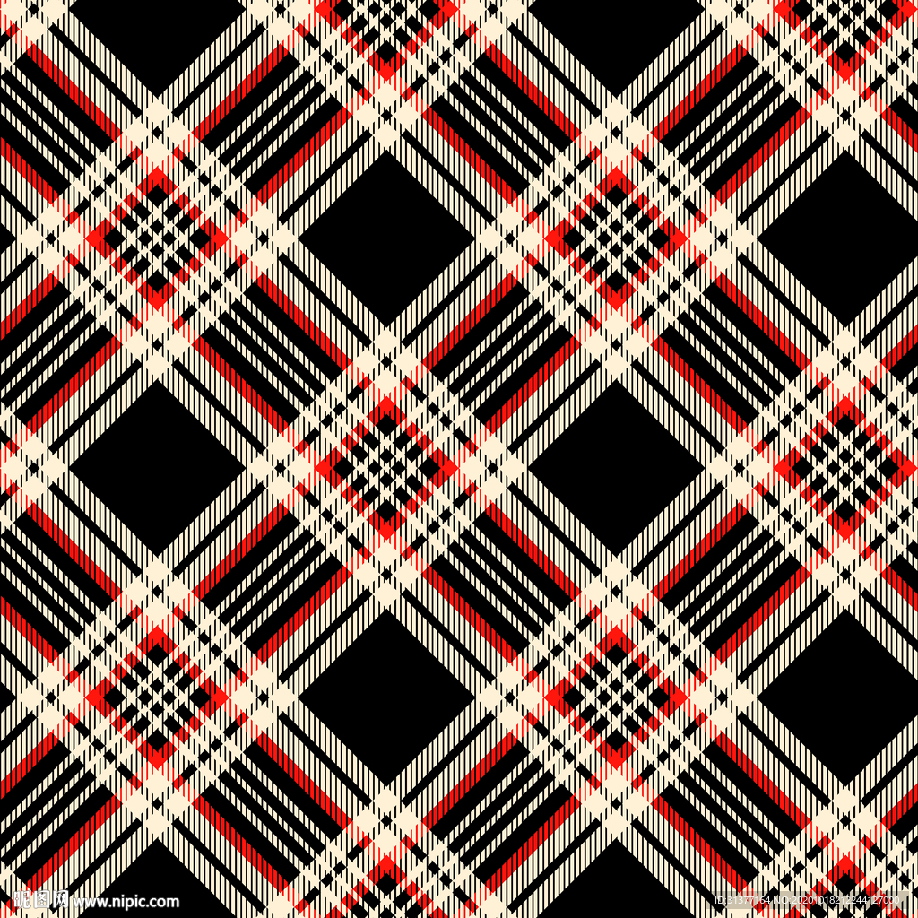 斜纹格子印花图案