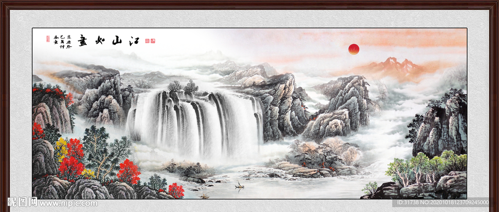 山水画 水墨山水画 意境山水画
