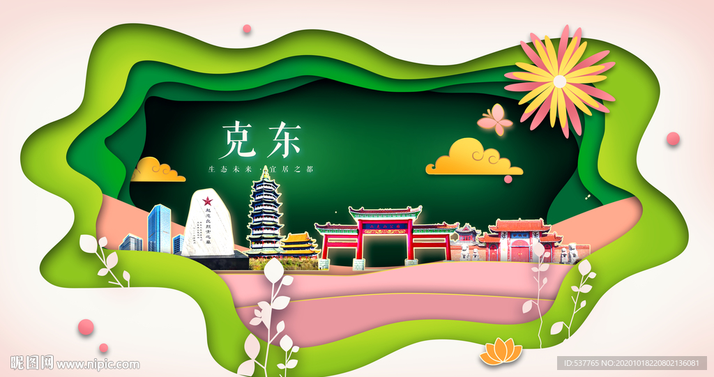 克东绿色生态宜居自然城市海报