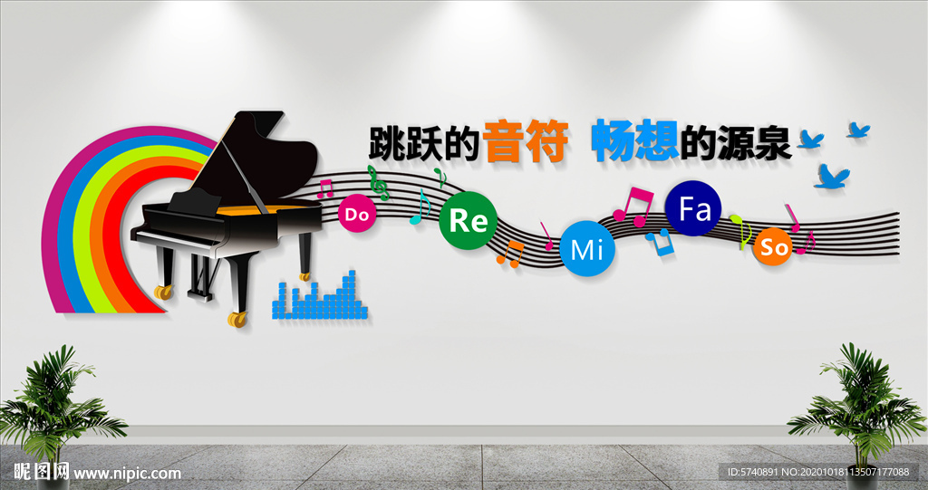 钢琴培训文化墙