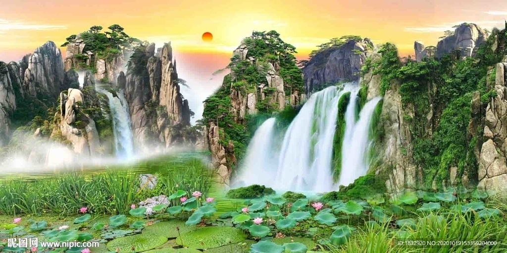 巨幅山水画