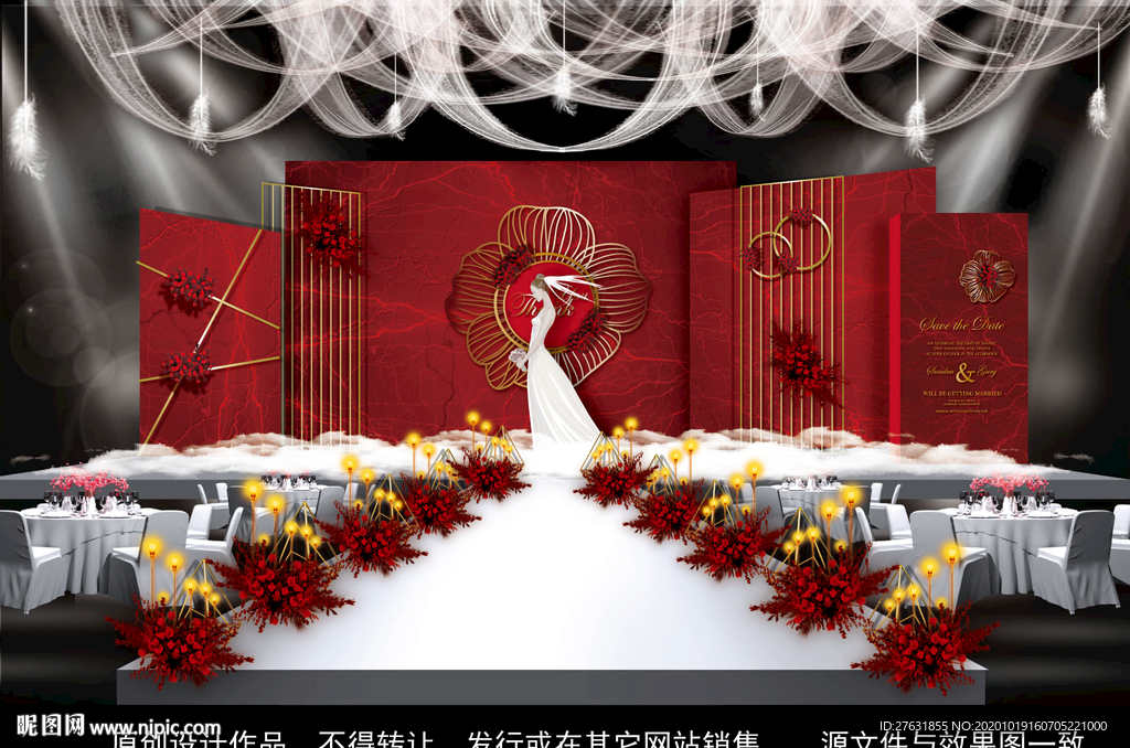 红色主题婚礼