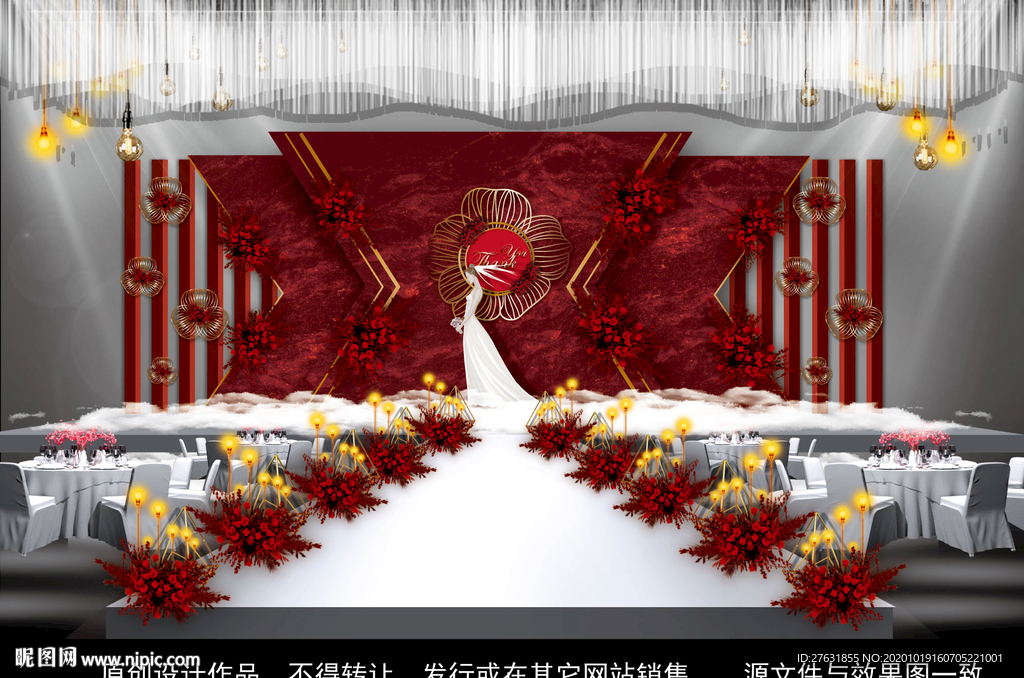 红色主题婚礼