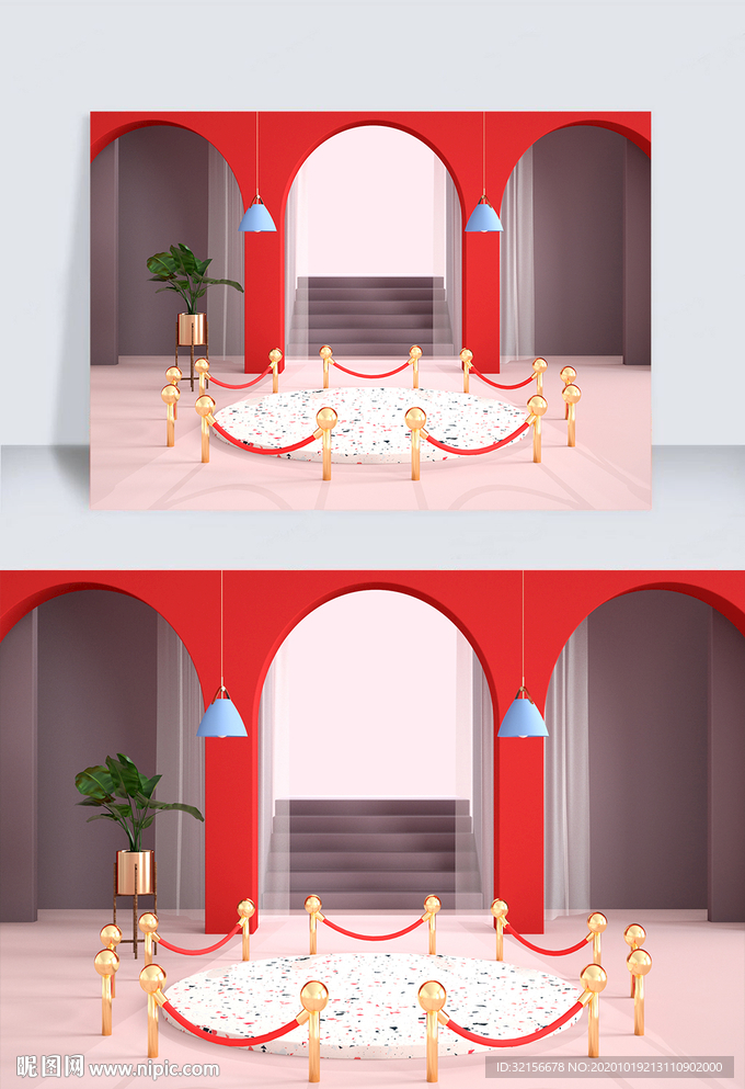 C4D电商海报banner