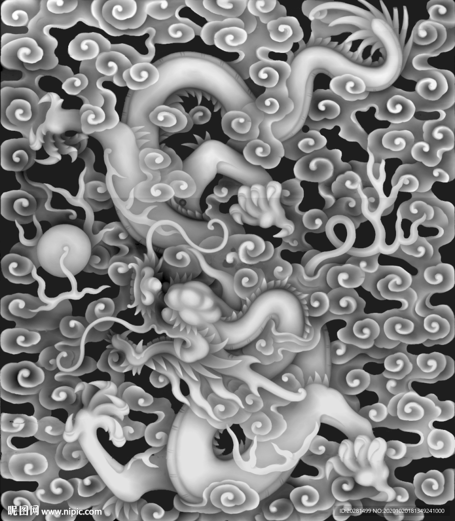龙灰度图