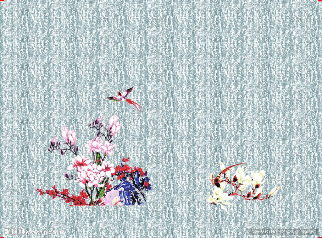 抽象花型  定位裙子花
